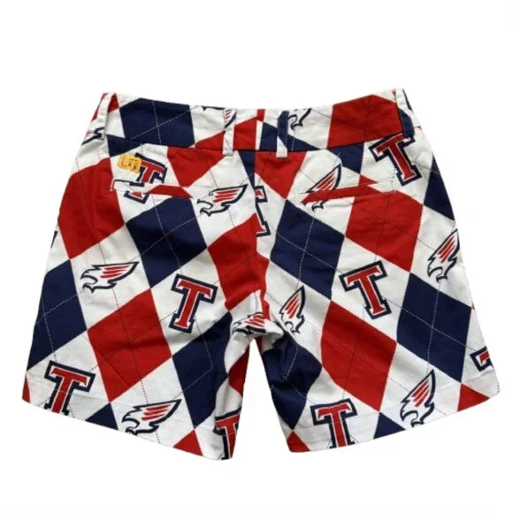 Loudmouth Ladies Golf Shortys Argyle Falcon Logo - Picture 3 of 4
